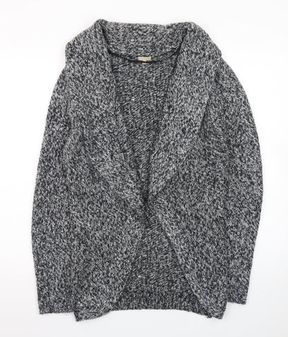 OVS Women's Grey Chunky Knit Open Cardigan Size S