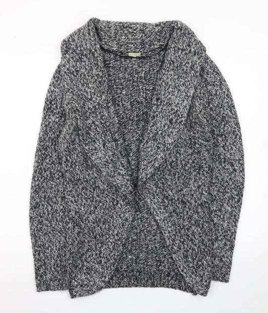 OVS Women's Grey Chunky Knit Open Cardigan Size S