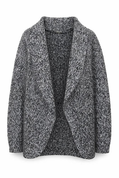OVS Women's Grey Chunky Knit Open Cardigan Size S