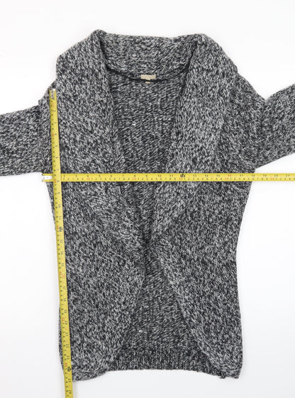 OVS Women's Grey Chunky Knit Open Cardigan Size S