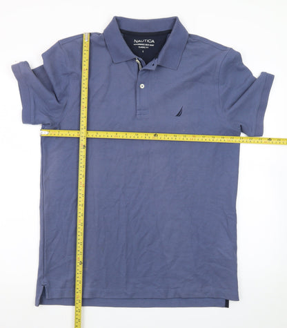 Nautica Men's Blue Classic Fit Performance Polo Shirt L