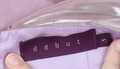 Début Women Pink Knee Length Slip Dress Size 8 Formal Occasionwear
