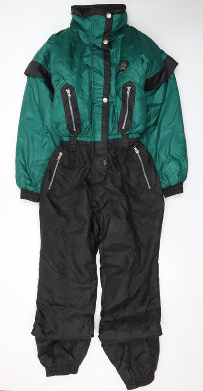 Nevada Unisex Green Black Padded Snow Pants Ski Suit Size 5-6