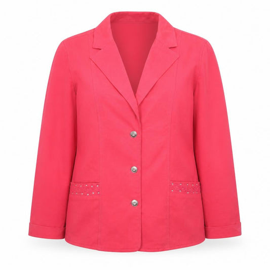 Isle Women’s Pink Size 14 Classic Single-Breasted Blazer