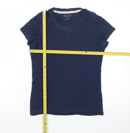 Tu Clothing Women's Blue Basic Short Sleeve Cotton T-Shirt Size 8