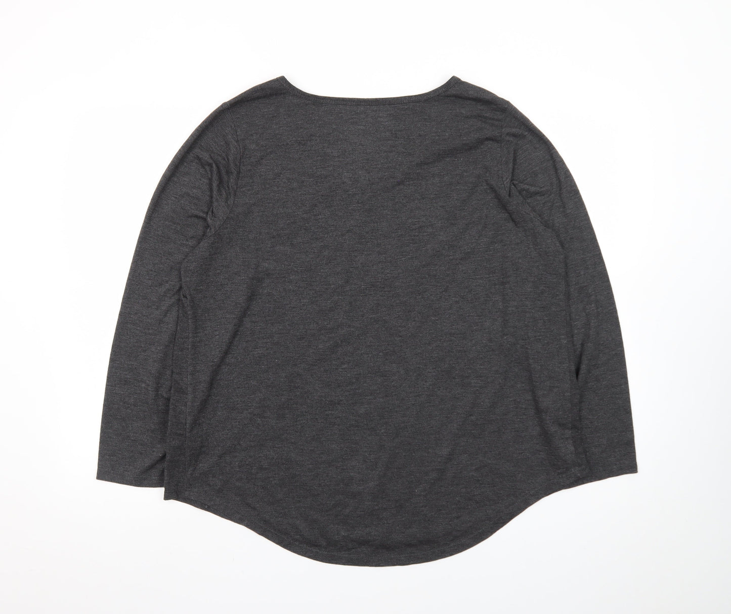 Style & Co Women’s Grey Sequin Star Long Sleeve T-Shirt Size 18 Plus
