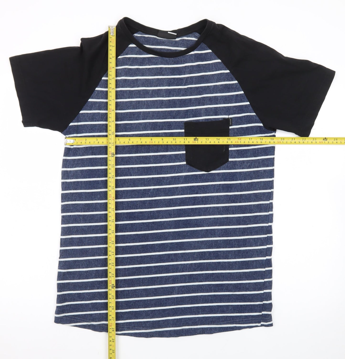 Rip Curl Men’s Blue Striped Short Sleeve Crew Neck T-Shirt Size M