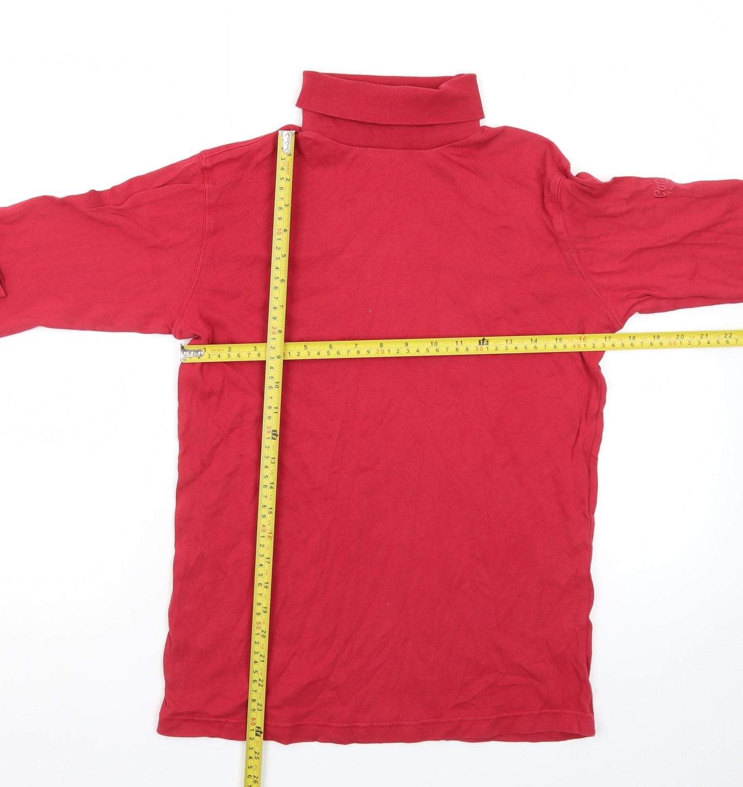 Cotton Traders Womens Red Roll Neck Long Sleeve T-Shirt Size M