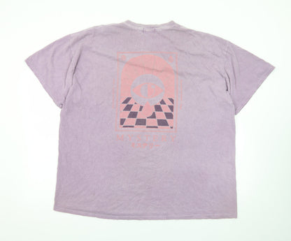 Topman Men's Purple Graphic Print Crew Neck T-Shirt Size L