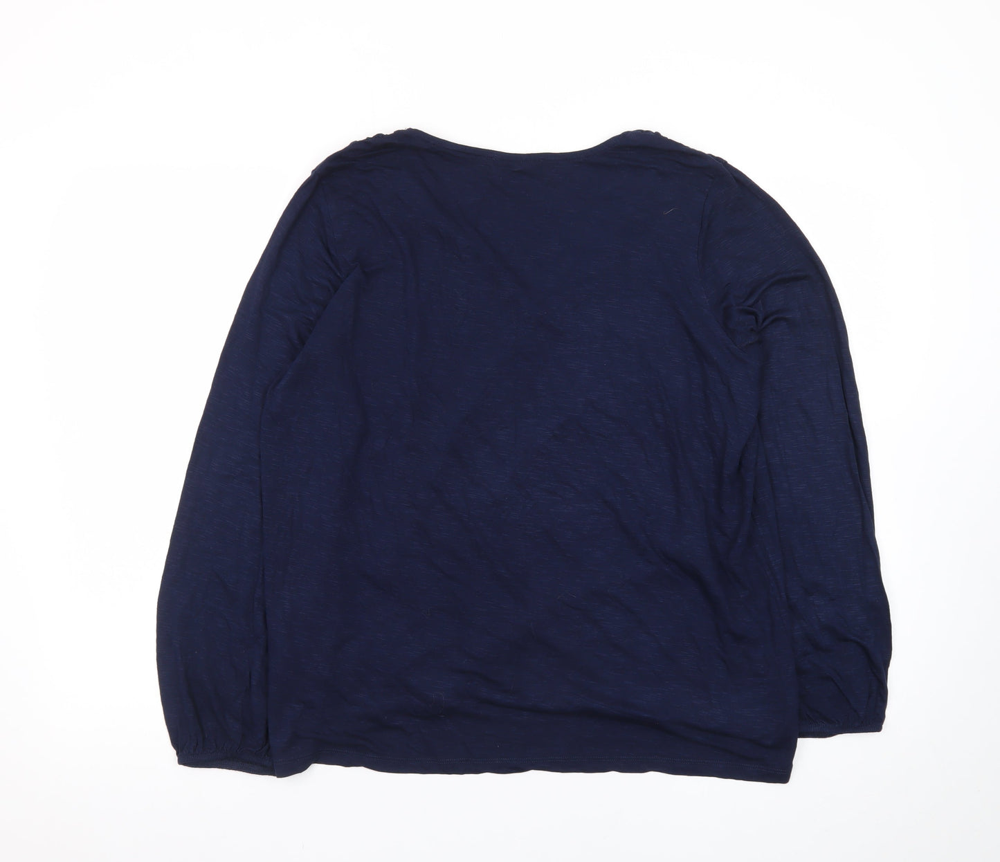 Marks and Spencer Women’s Blue Long Sleeve V-Neck Tunic Blouse Size 16