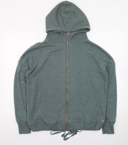 Next Womens Green Full Zip Hoodie Size 12 Polyester Blend