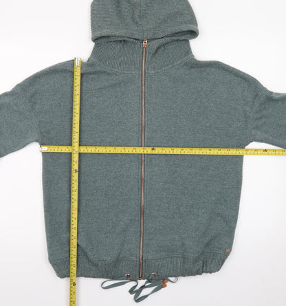 Next Womens Green Full Zip Hoodie Size 12 Polyester Blend