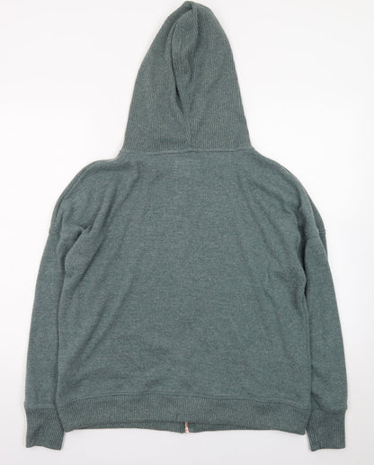 Next Womens Green Full Zip Hoodie Size 12 Polyester Blend