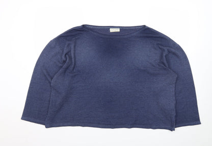 Dorothy Perkins Women Blue Large Knit Pullover Jumper