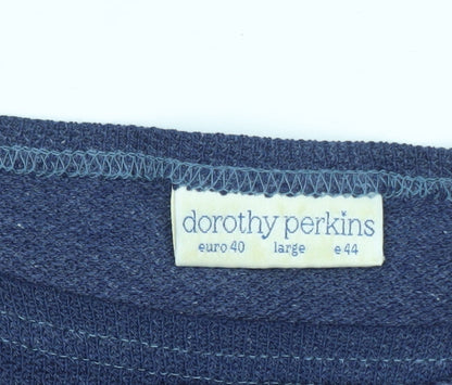 Dorothy Perkins Women Blue Large Knit Pullover Jumper