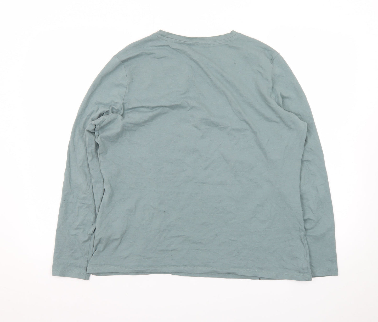 Primark Men’s Green Long Sleeve Stretch Crew T-Shirt XL