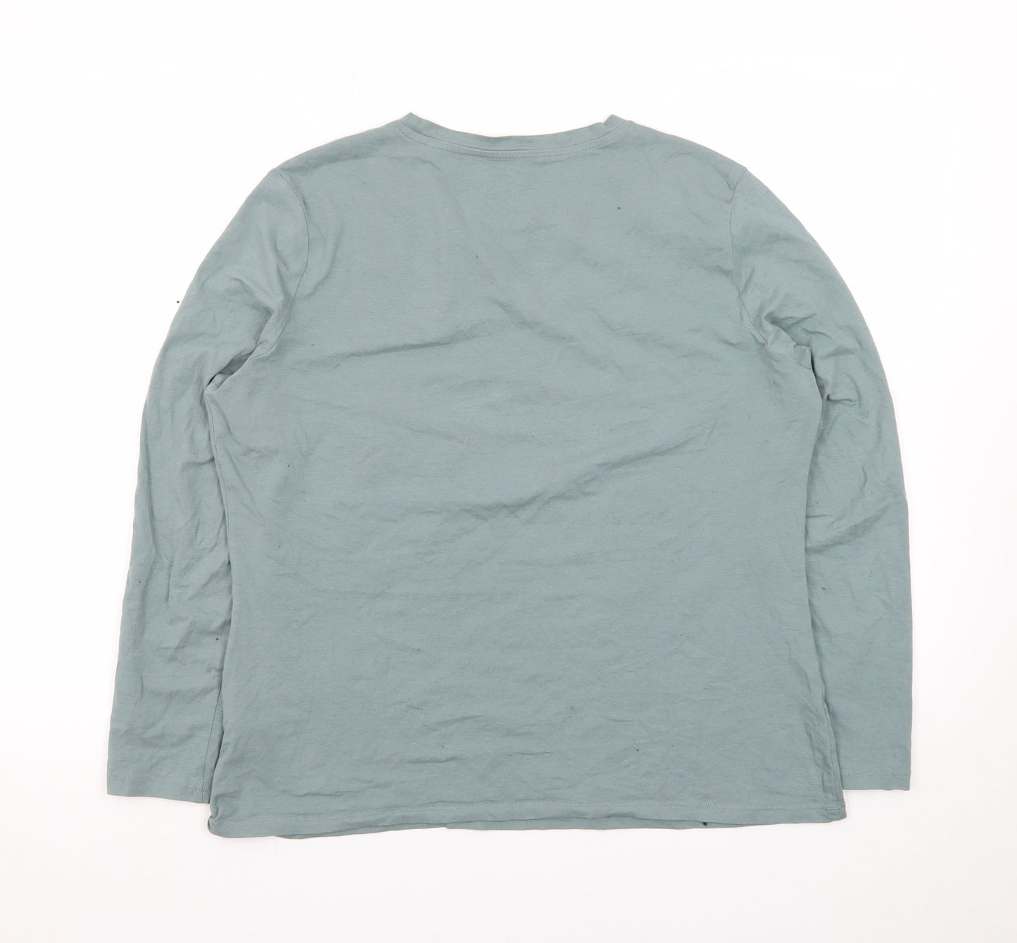 Primark Men’s Green Long Sleeve Stretch Crew T-Shirt XL