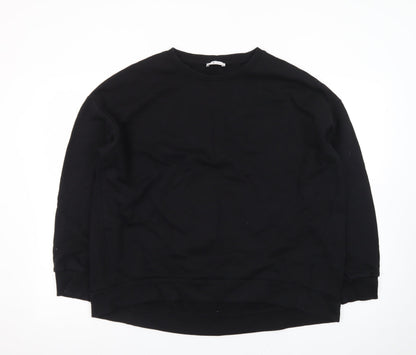 Tu Men's Black Cotton Crew Neck Long Sleeve Pullover Sweatshirt L
