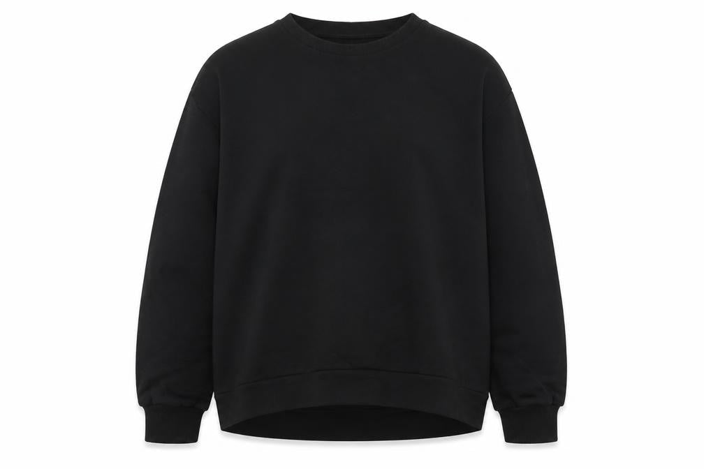Tu Men's Black Cotton Crew Neck Long Sleeve Pullover Sweatshirt L
