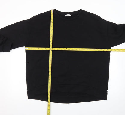 Tu Men's Black Cotton Crew Neck Long Sleeve Pullover Sweatshirt L