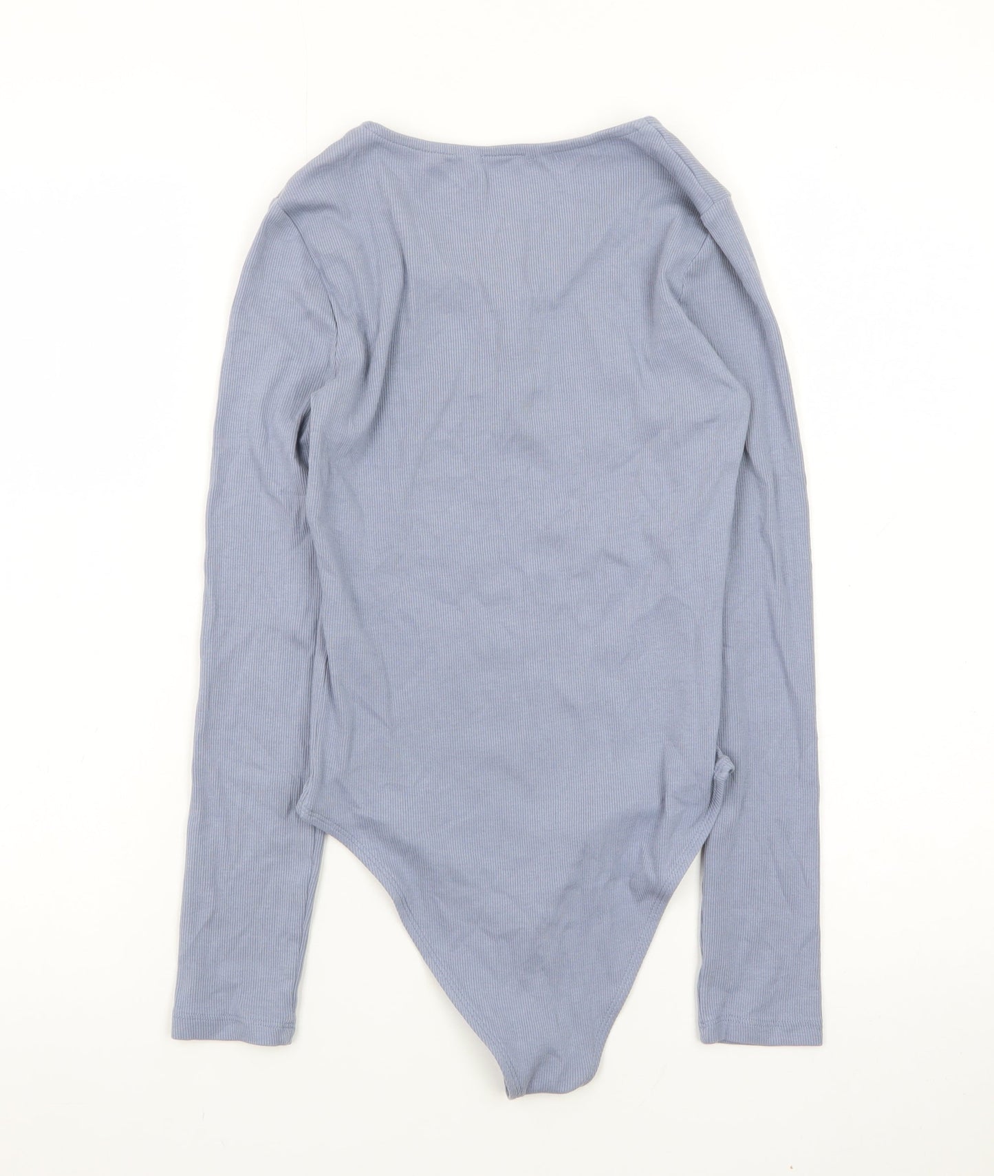 Primark Women’s Blue Long Sleeve Henley Bodysuit Top XS