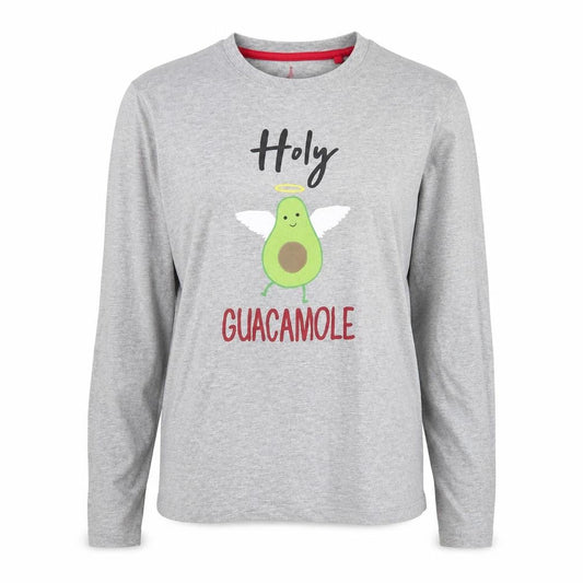 Threadbare Women’s Grey Long Sleeve Funny Avocado T-Shirt Size 10