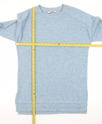 Tu Women Blue Size 10 T-Shirt Dress Long Sleeve Knit Casual