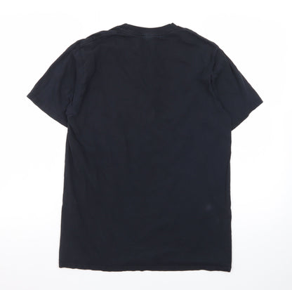 Gildan Men’s Black Huel Logo Cotton Crew Neck Short Sleeve T-Shirt Medium