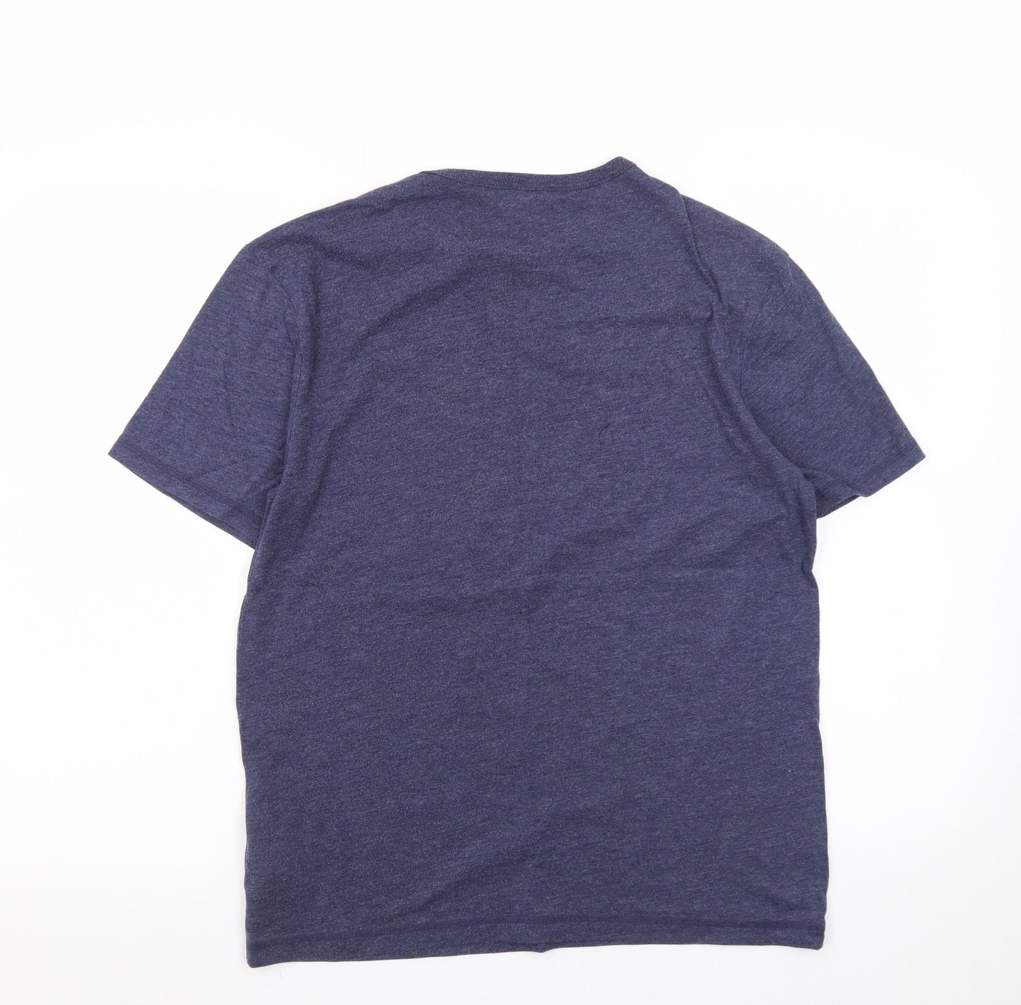 Next Men's Blue Cotton Blend Short Sleeve Pyjama Top Size S