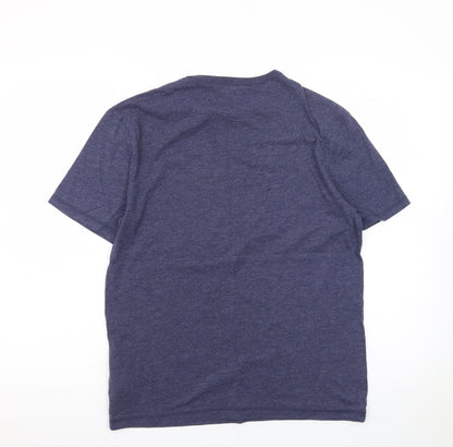 Next Men's Blue Cotton Blend Short Sleeve Pyjama Top Size S