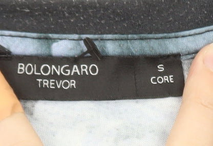 Bolongaro Trevor Men's Black Floral Crew Neck Short Sleeve T-Shirt Size S