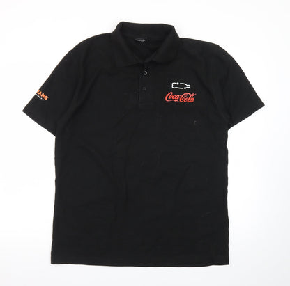 PRO RTX Men’s Black Coca-Cola Logo Short Sleeve Work Polo L