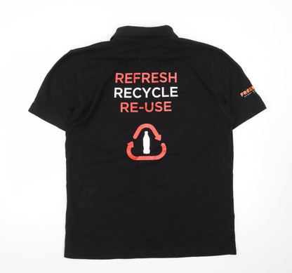 PRO RTX Men’s Black Coca-Cola Logo Short Sleeve Work Polo L