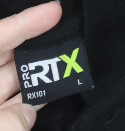 PRO RTX Men’s Black Coca-Cola Logo Short Sleeve Work Polo L