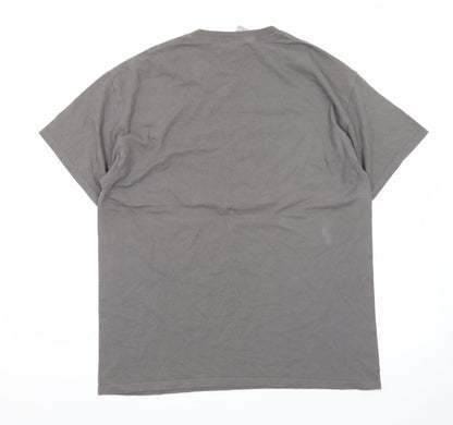 Lion Legion Men's Grey Funny Camouflage Graphic Cotton T-Shirt L