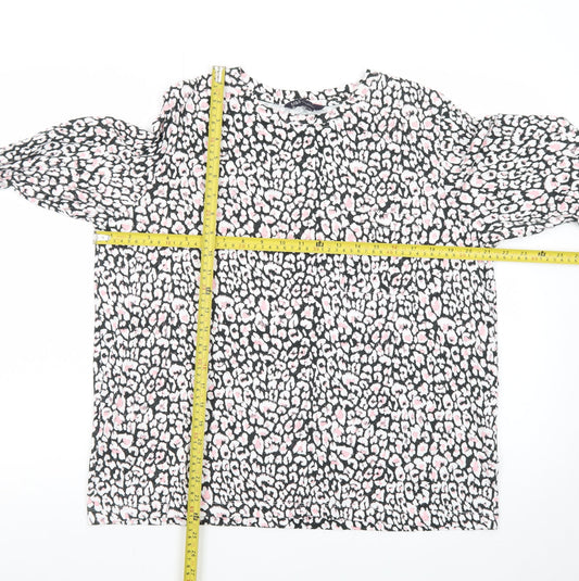 Marks and Spencer Women's Multicoloured Animal Print Cotton Blouse Size 16