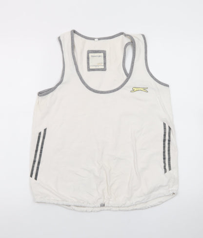 Slazenger Men's White Sleeveless Round Neck Cotton T-Shirt XL
