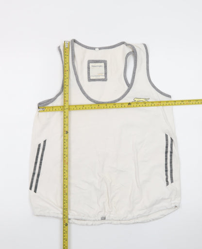 Slazenger Men's White Sleeveless Round Neck Cotton T-Shirt XL