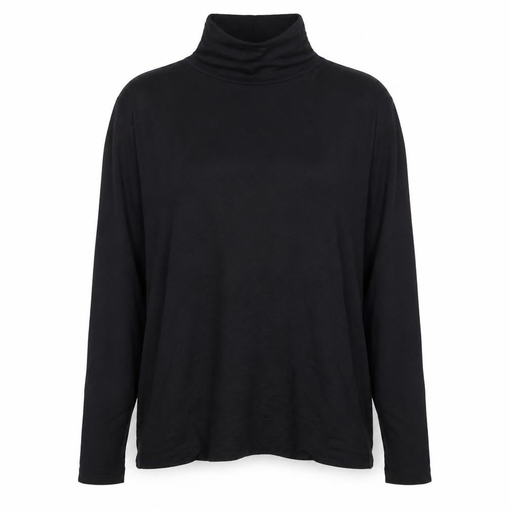 Marks and Spencer Women's Black Roll Neck Long Sleeve Basic Top Size 16