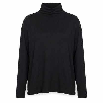 Marks and Spencer Women's Black Roll Neck Long Sleeve Basic Top Size 16