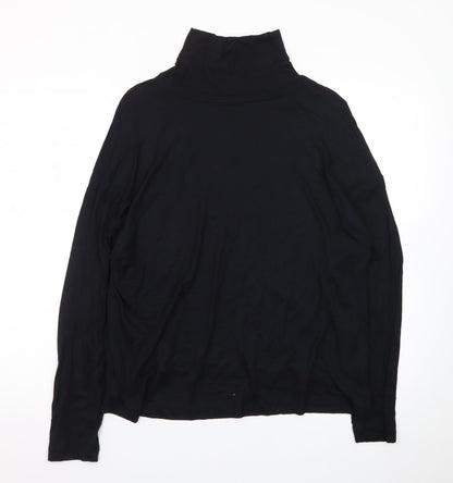 Marks and Spencer Women's Black Roll Neck Long Sleeve Basic Top Size 16