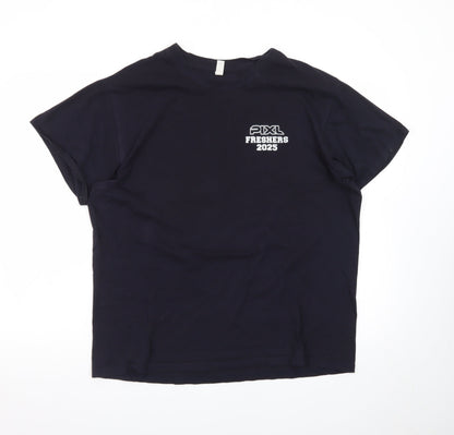 Casual Classics Men's Navy Blue L PIXL Freshers 2025 Graphic T-Shirt