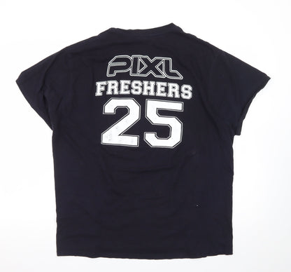 Casual Classics Men's Navy Blue L PIXL Freshers 2025 Graphic T-Shirt