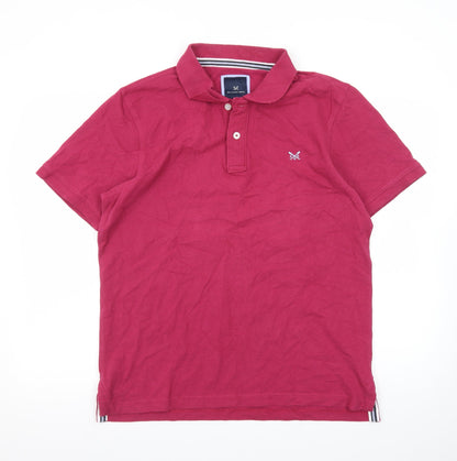 Crew Clothing Company Men's Red Cotton Polo Shirt L