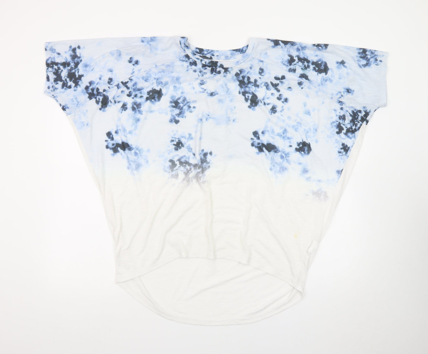 Firetrap Womens Blue Tie-Dye Relaxed Cotton T-Shirt UK14