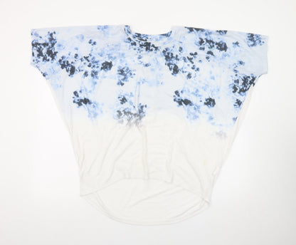 Firetrap Womens Blue Tie-Dye Relaxed Cotton T-Shirt UK14