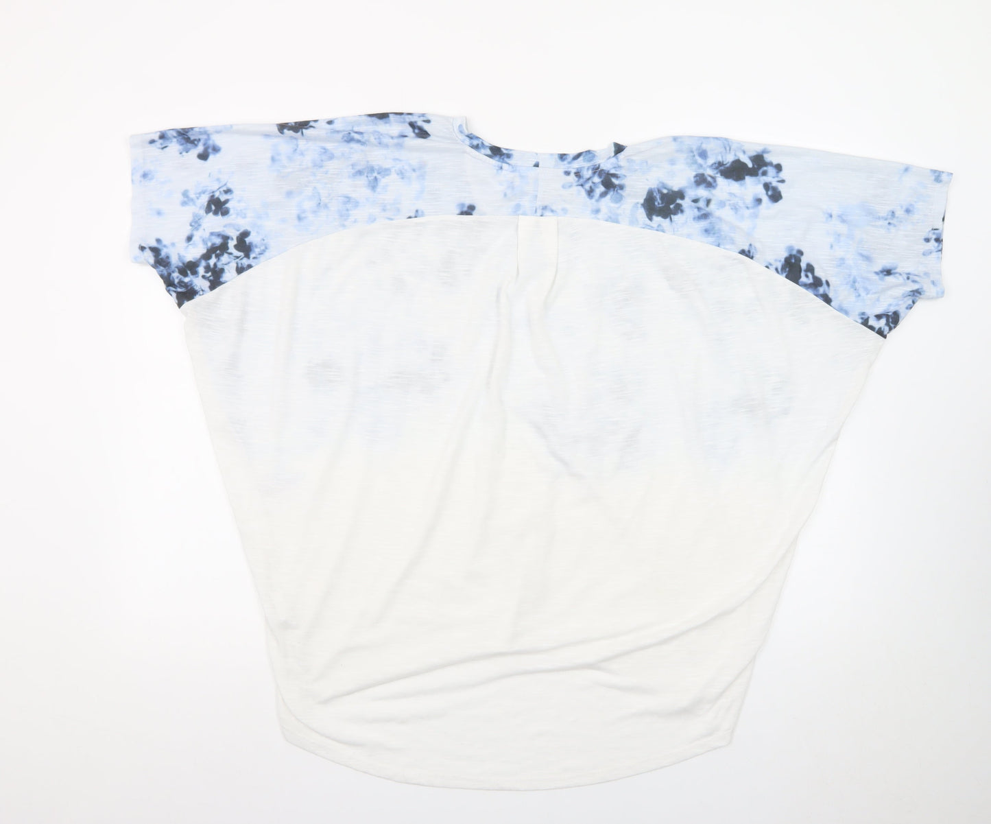 Firetrap Womens Blue Tie-Dye Relaxed Cotton T-Shirt UK14