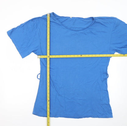 Denim Co Womens Blue Cotton Short Sleeve Basic T-Shirt Size 12