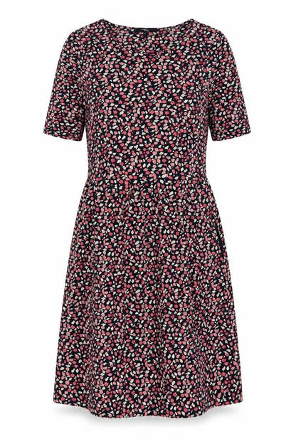 Next Women's Multicoloured Floral Fit & Flare Jersey Dress Size 12