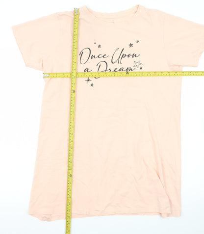 JEFF&CO Womens Pink Once Upon a Dream Cotton Nightshirt 10-12